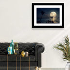 Supermoon Over Tropical Beach Wall Art