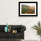 Misty Autumn Forestscape Wall Art