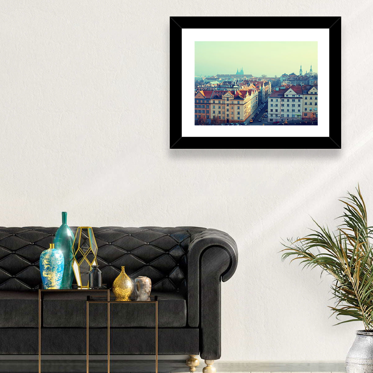 Prague Rooftops with St. Vitus Cathedral Wall Art