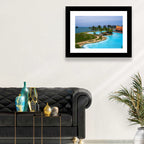 Tiered Resort Pool Horizon Wall Art