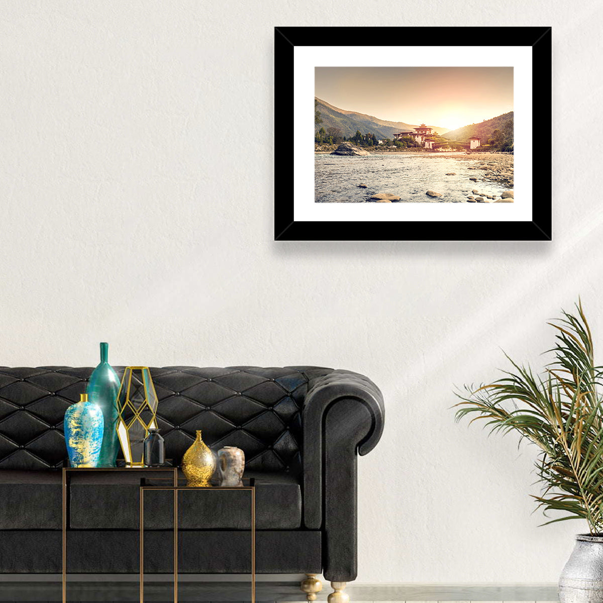 Punakha Dzong at Golden Hour Wall Art