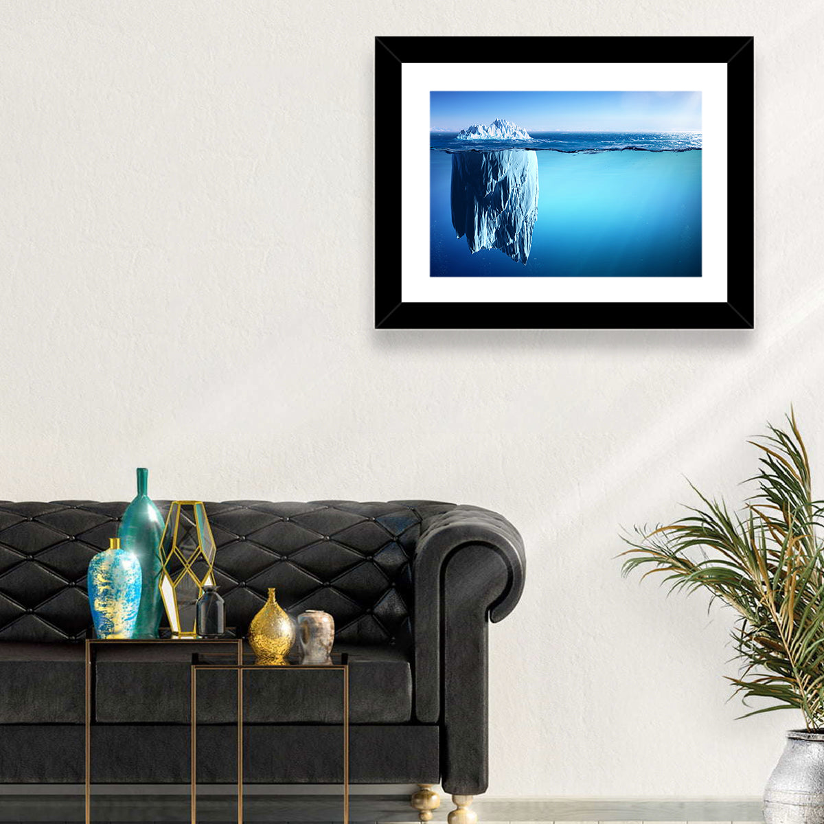 Floating Iceberg Wall Art in a room, landscape