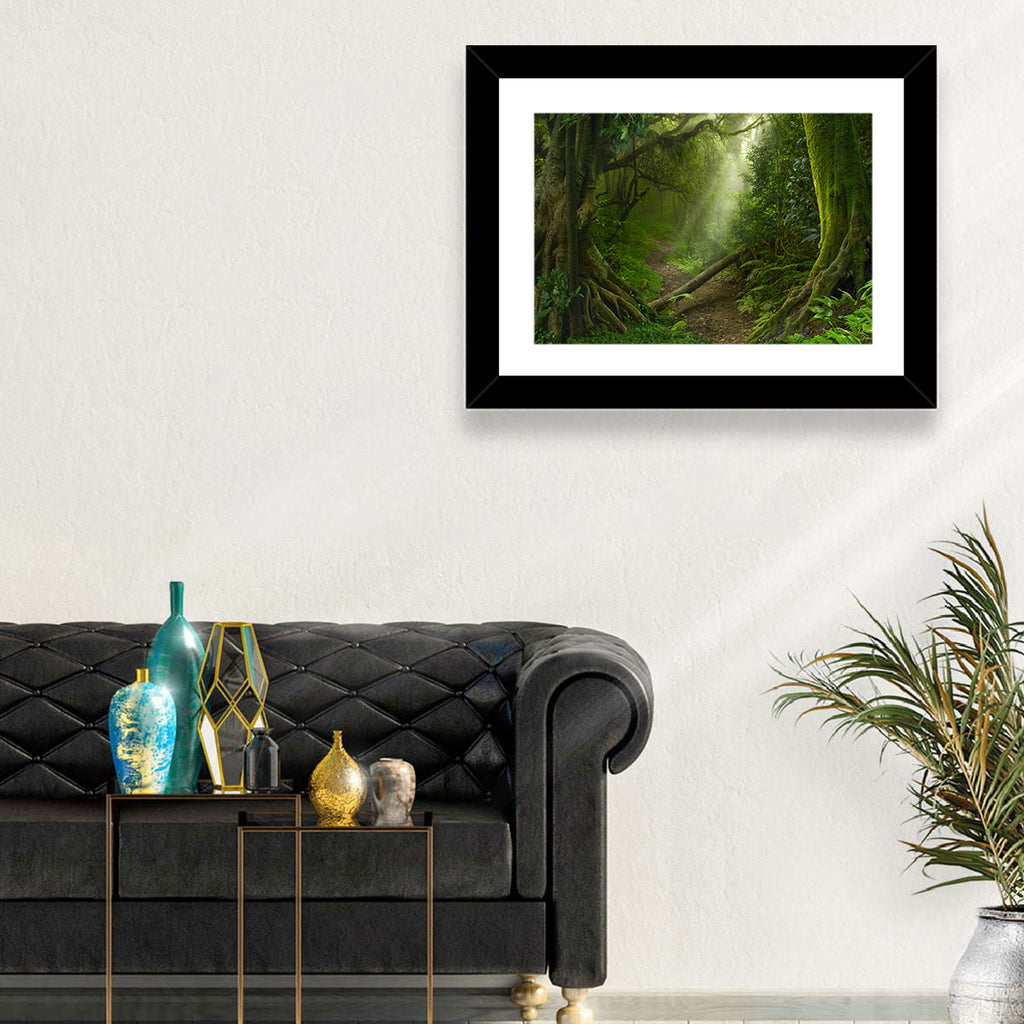 Moss-covered Rainforest Path Wall Art