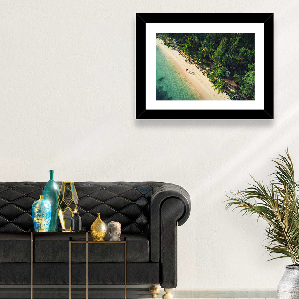 Dominica Beach Aerial, Late Afternoon Wall Art