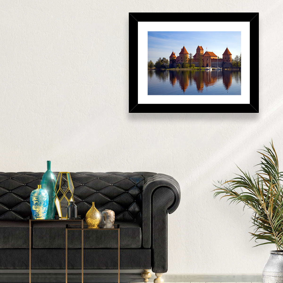 Trakai Island Castle Wall Art in a room, landscape