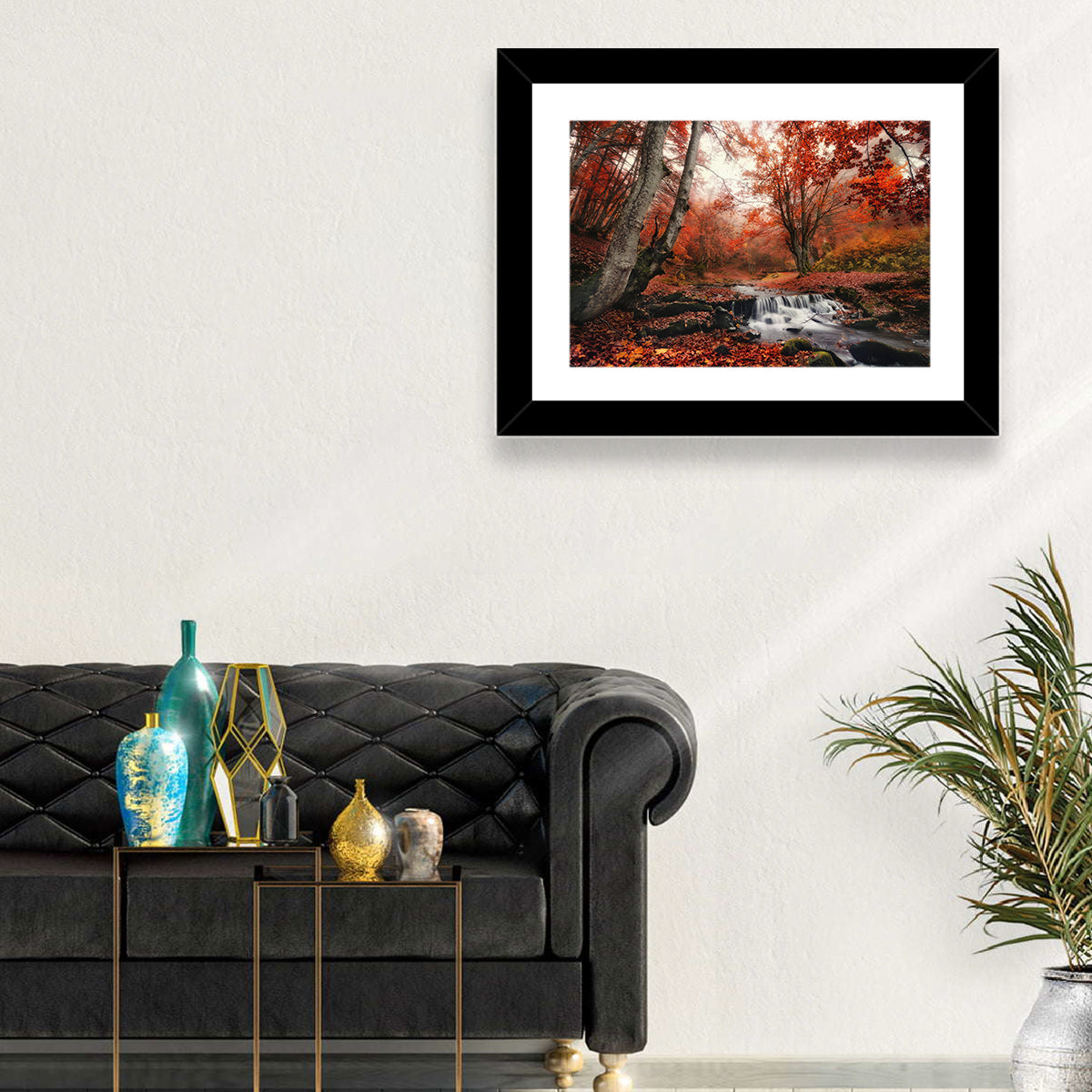 Autumn Forest Creek Wall Art