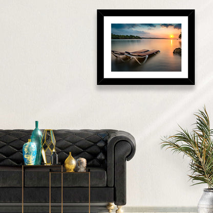 Beach Resort Sunset Wall Art