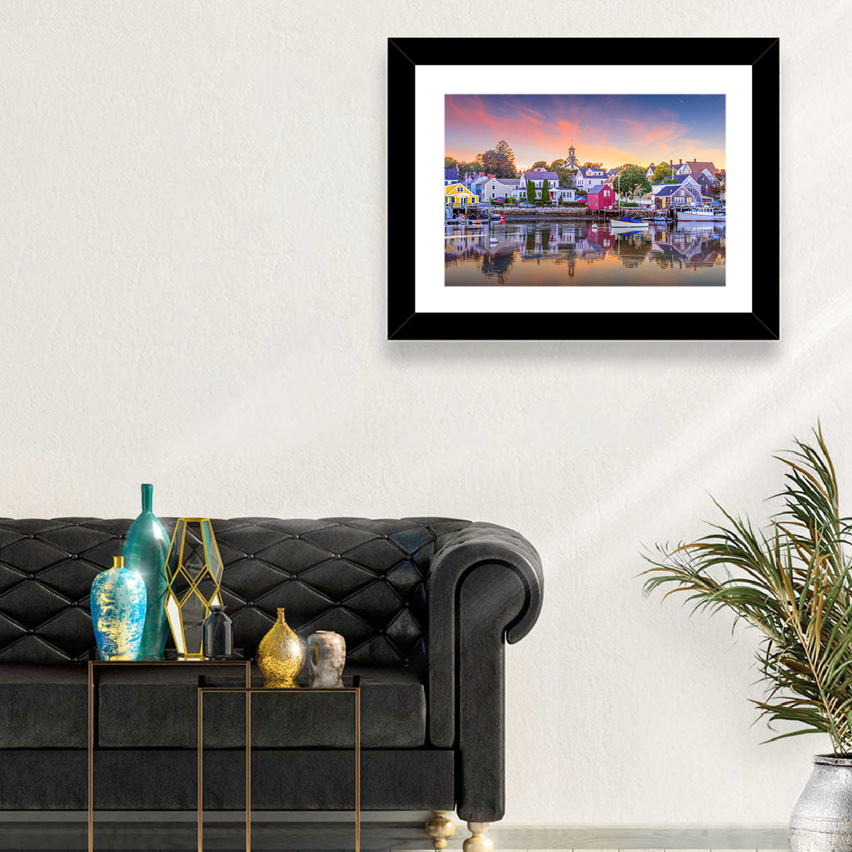 Rockport Harbor Motif Number 1 Wall Art in a room, landscape