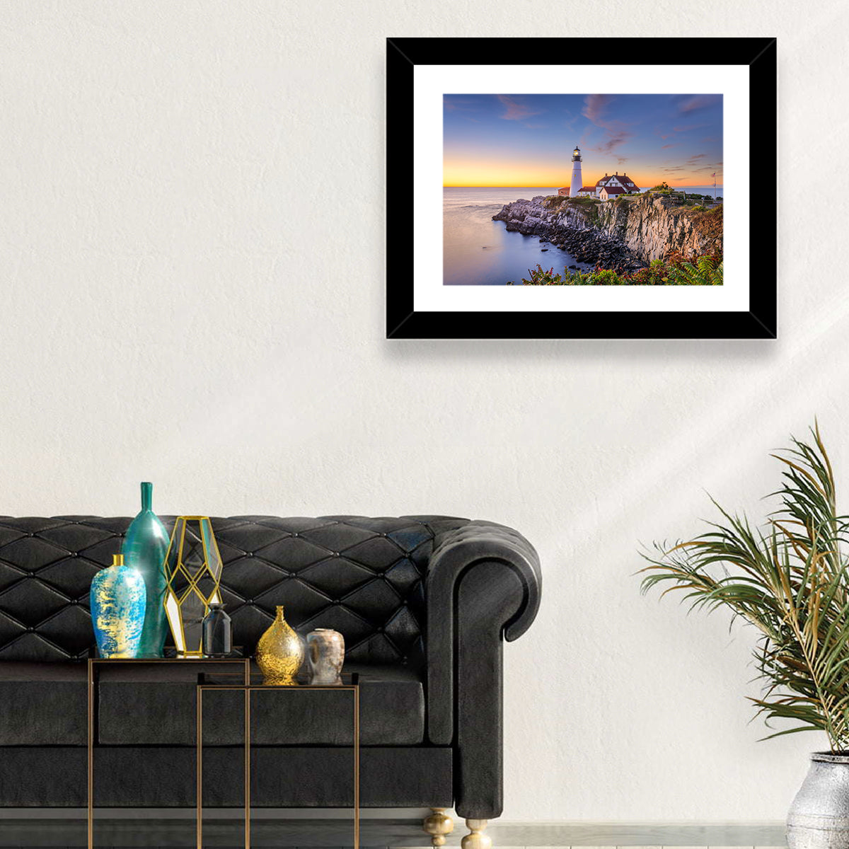 Portland Head Light at Dusk Wall Art