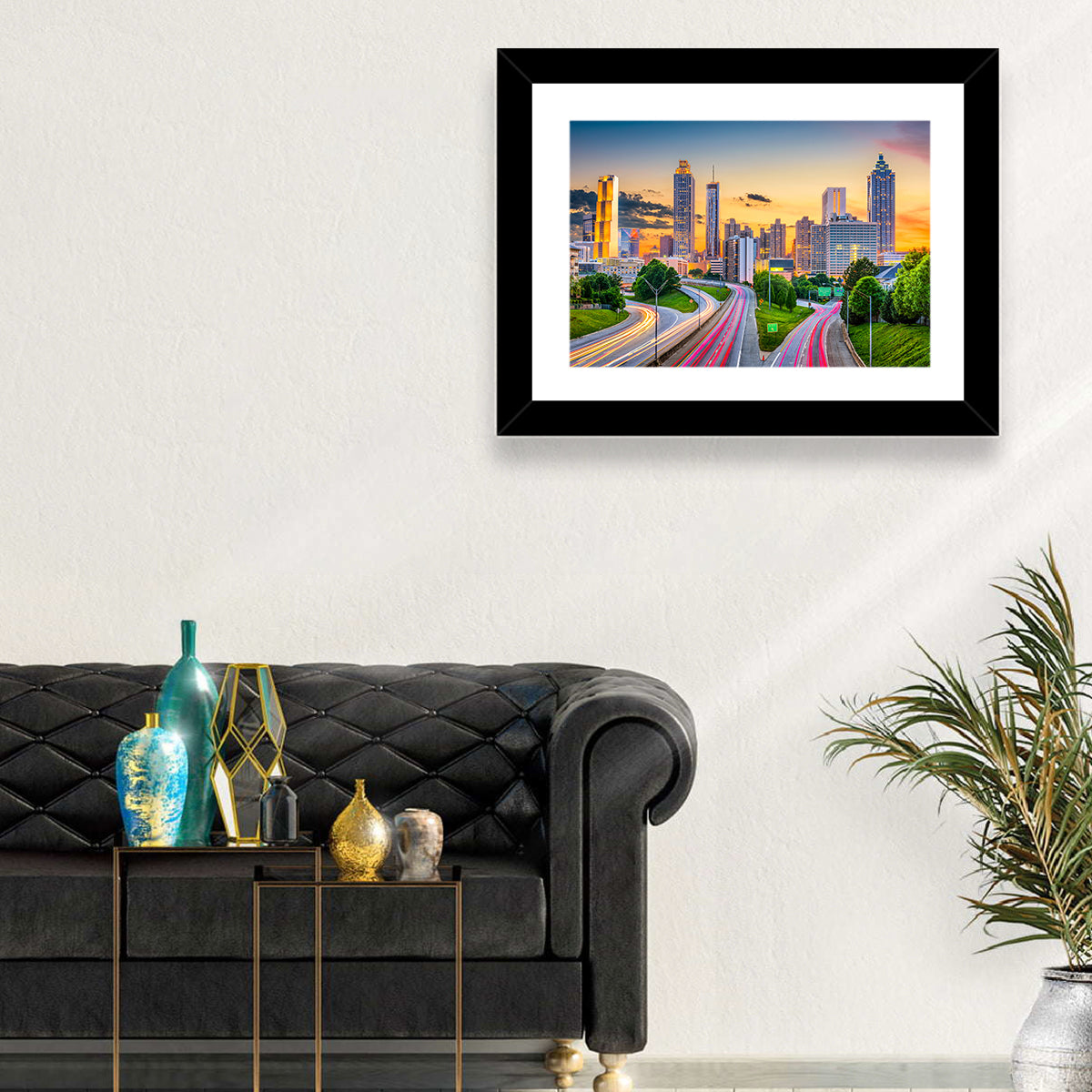 Atlanta City Skyline Wall Art