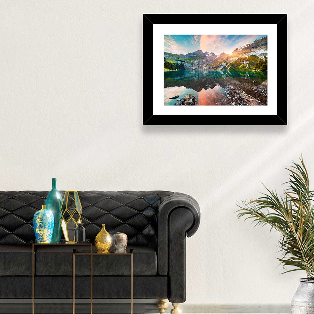 Oeschinensee Reflection Wall Art