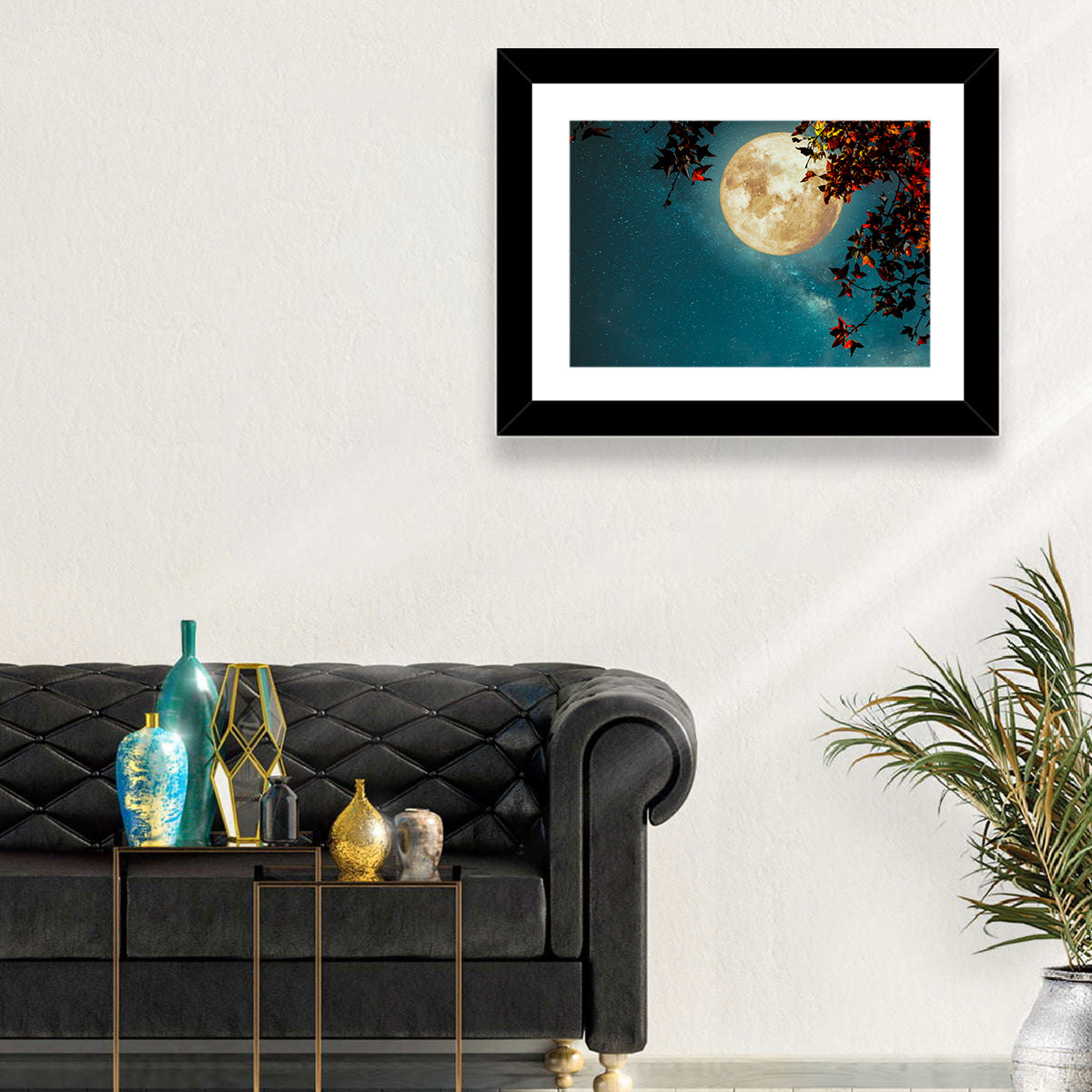 Autumn Moon with Milky Way Wall Art