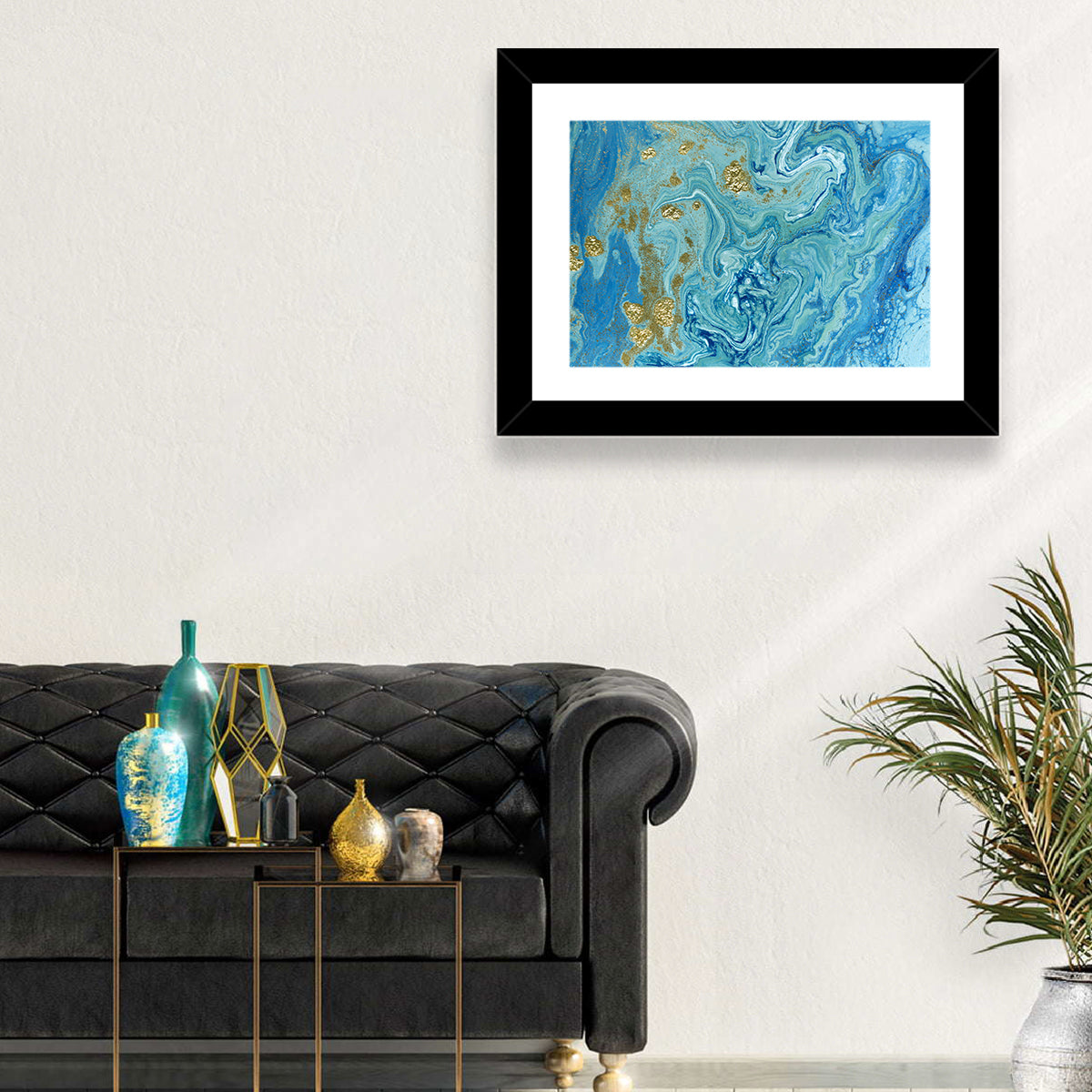 Blue Marble Streams Wall Art