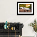 Blue Ridge Waterfall at Golden Hour Wall Art