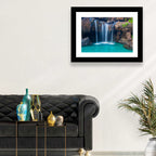 Waterfall Into Turquoise Pool Wall Art