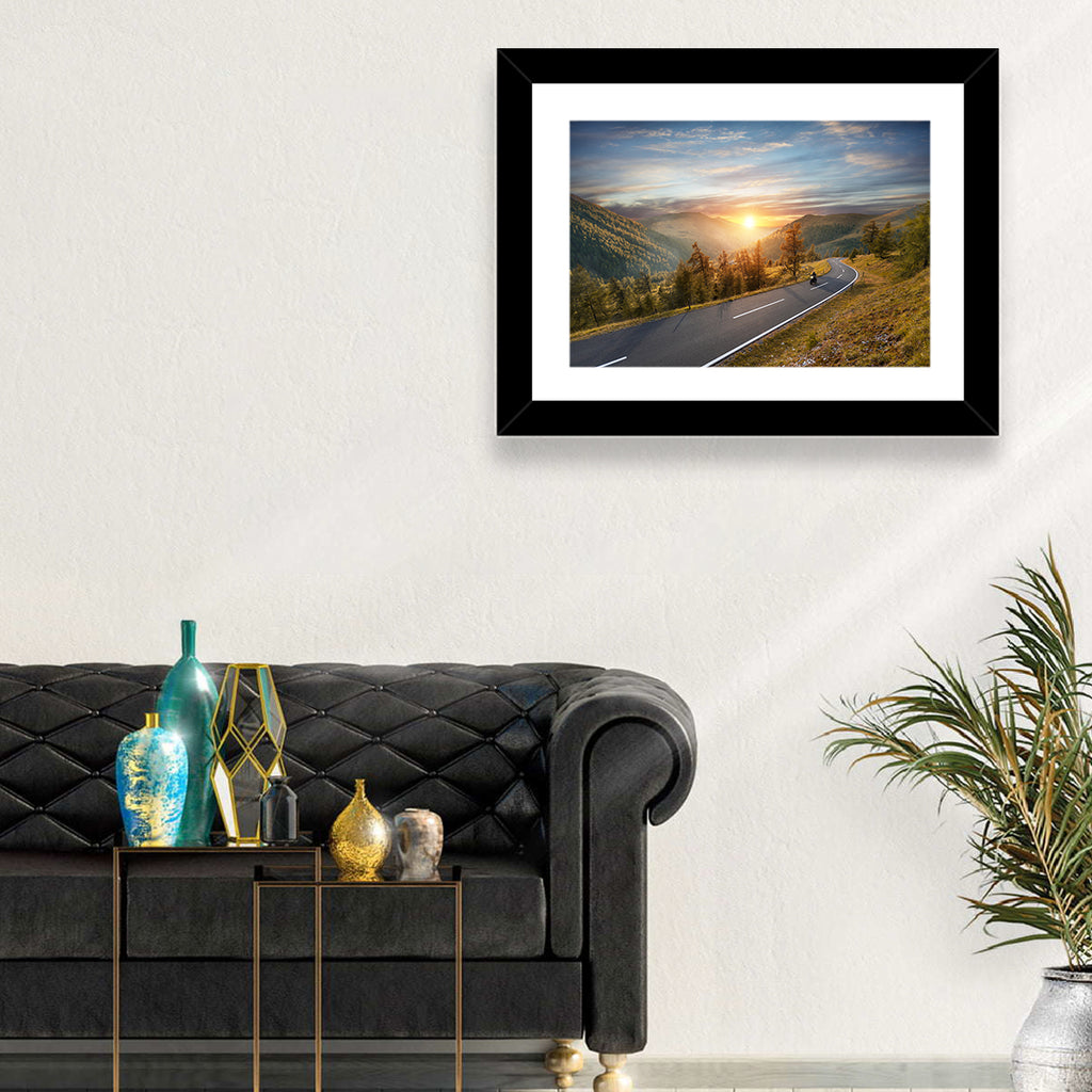 Alpine Highway at Golden Hour Wall Art