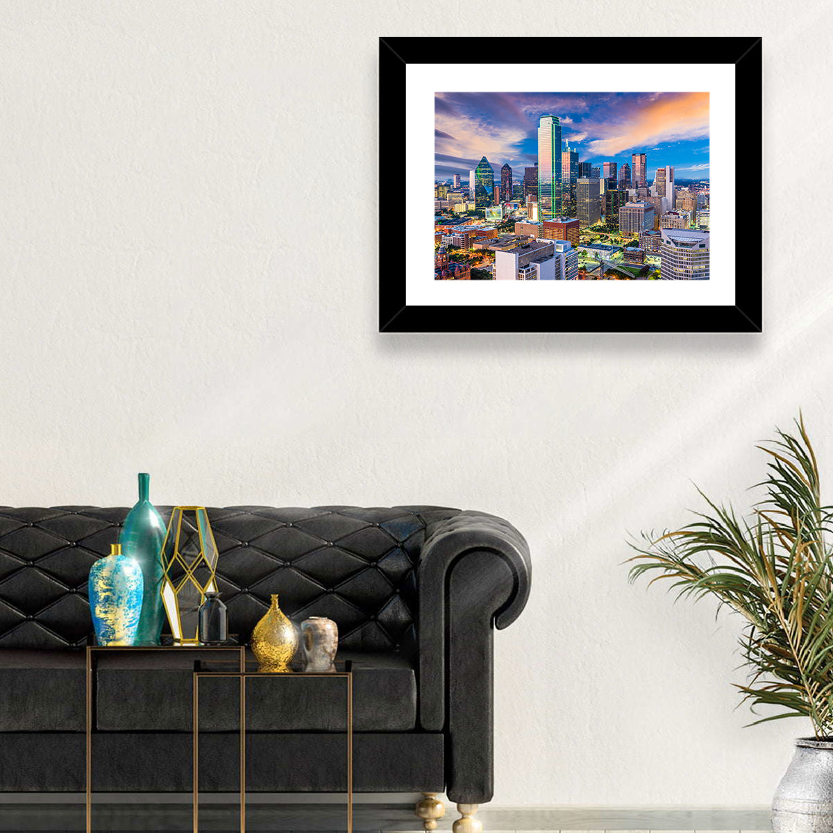 Dallas Twilight Skyline Wall Art