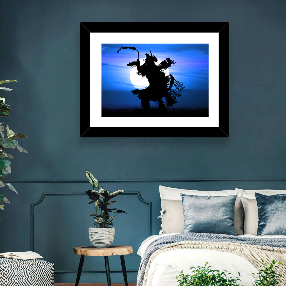 Moonlit Pow Wow Dancer Wall Art