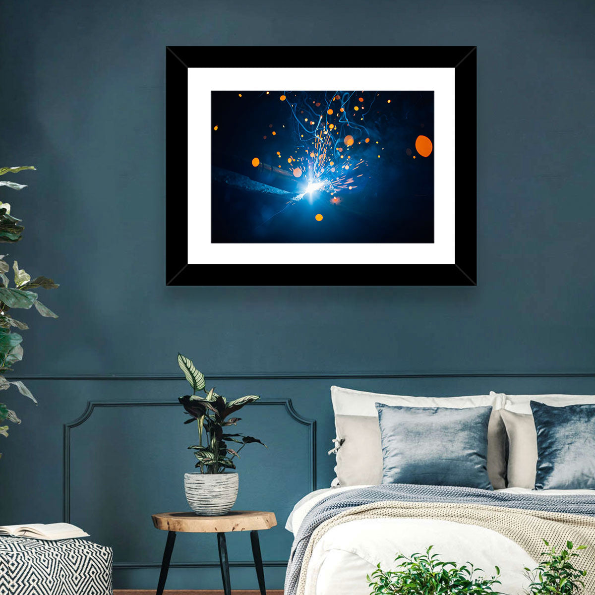 Welding Sparks Close-up Wall Art