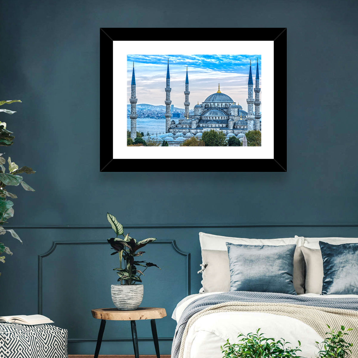 Cloudy Blue Mosque Wall Art