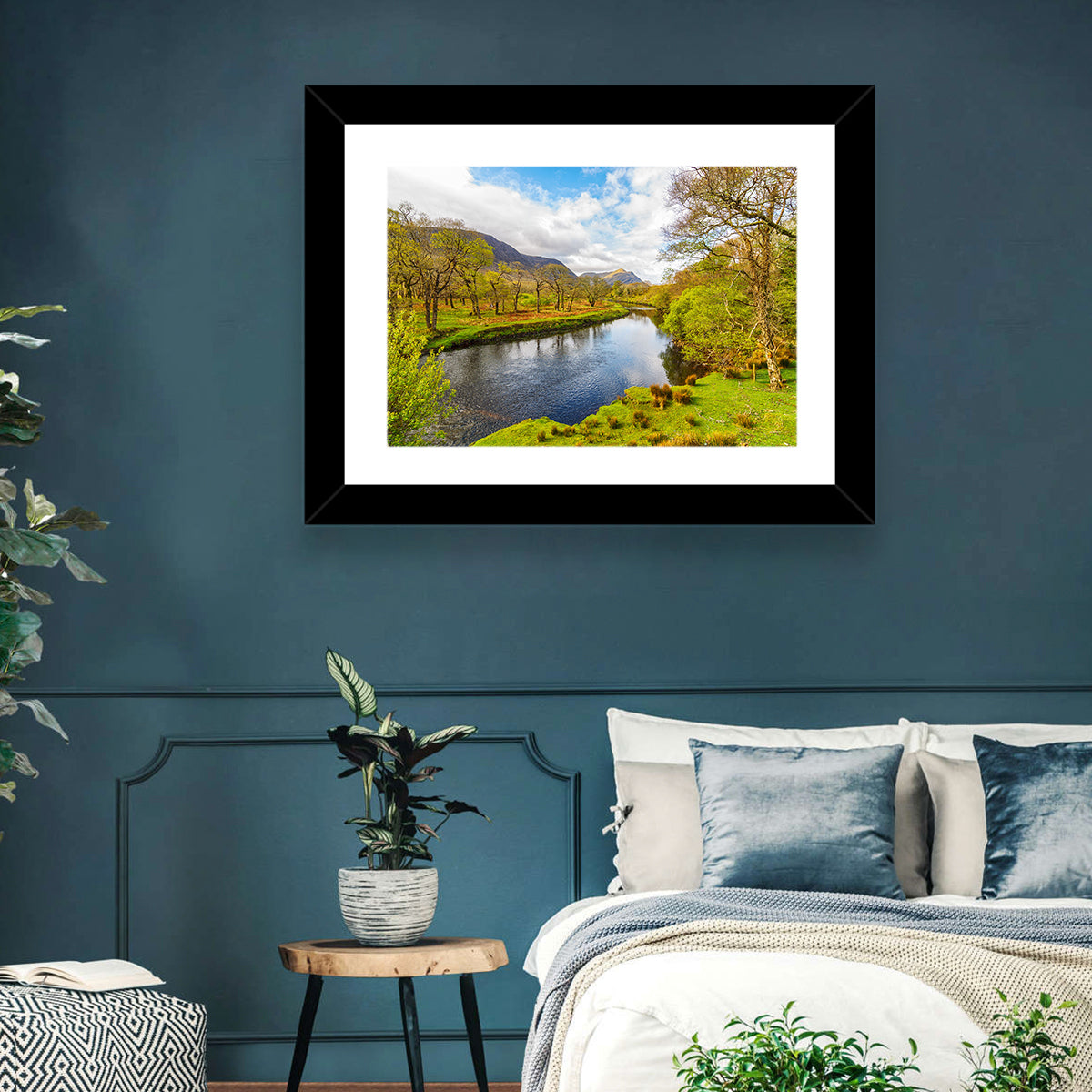 Connemara Countryside Wall Art in a room, landscape