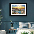 Kyrenia Harbour at Sunset Wall Art