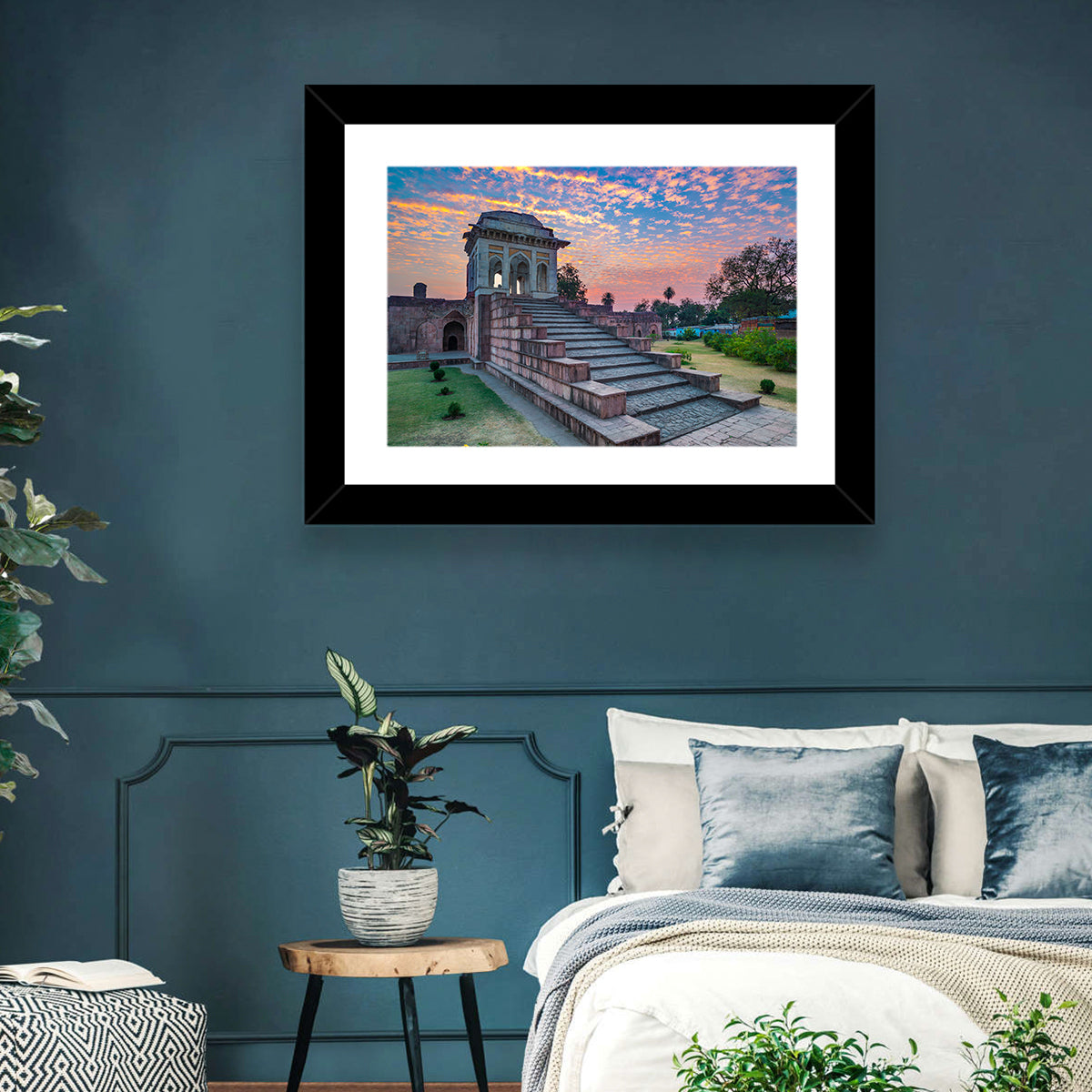 Jahaz Mahal Staircase at Sunset Wall Art