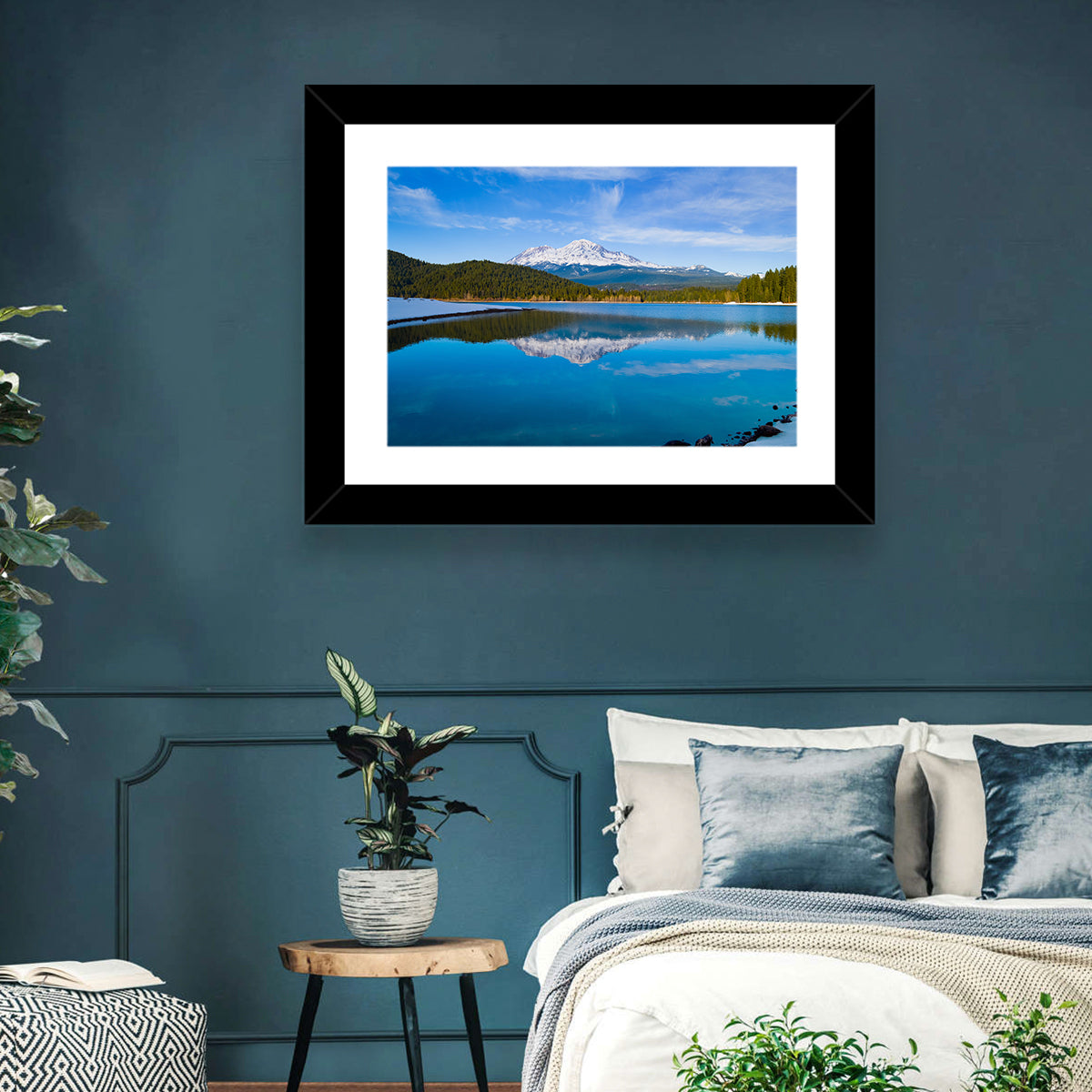 California Mountain Lake Reflection Wall Art