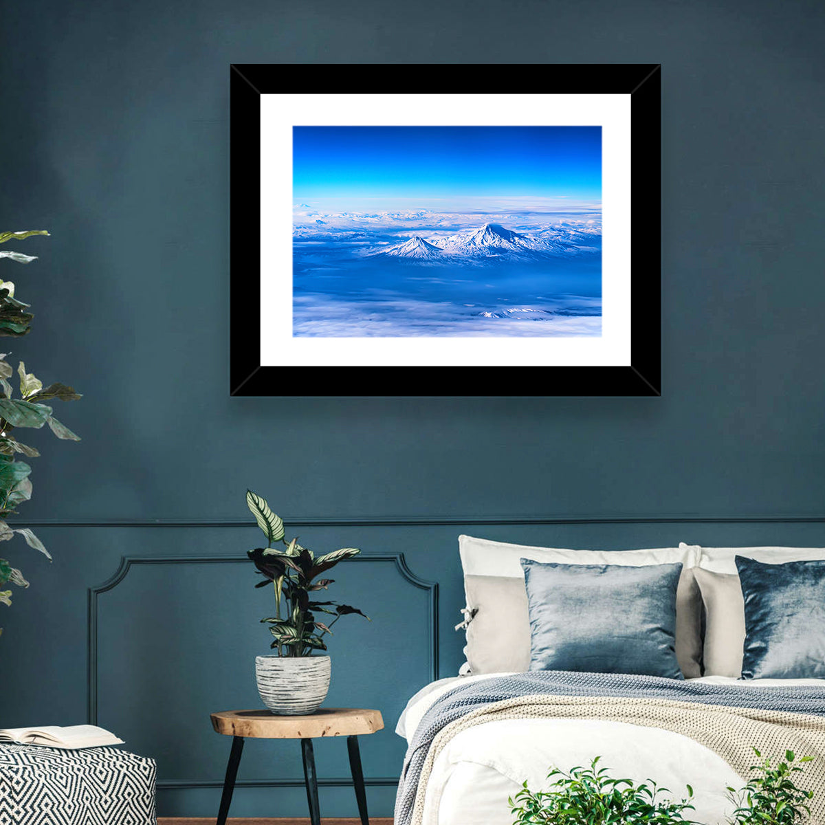 Mount Ararat Above Clouds Wall Art in a room, landscape