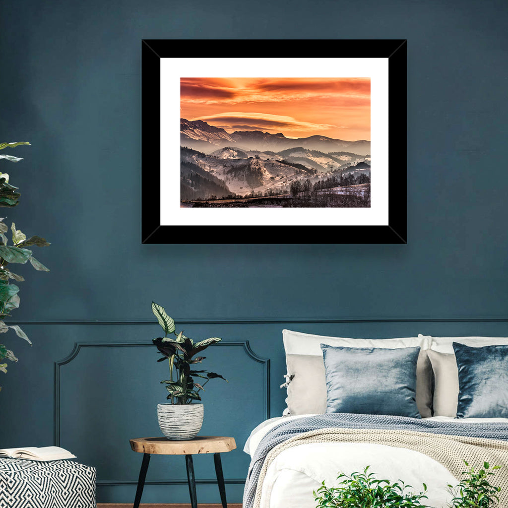Pestera Mountain Sunrise Wall Art