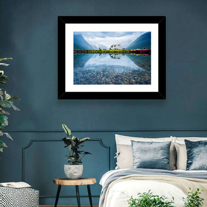 Lake and Vacation Concept Wall Art
