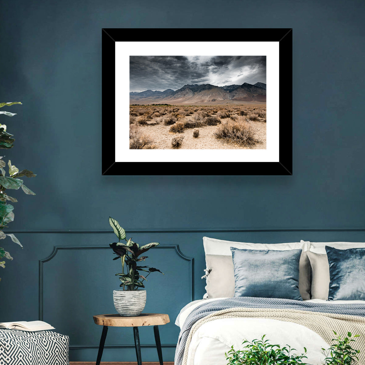 Storm Over Death Valley Wall Art in a room, landscape