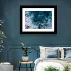 Aerial Swirling Ocean Waves Wall Art