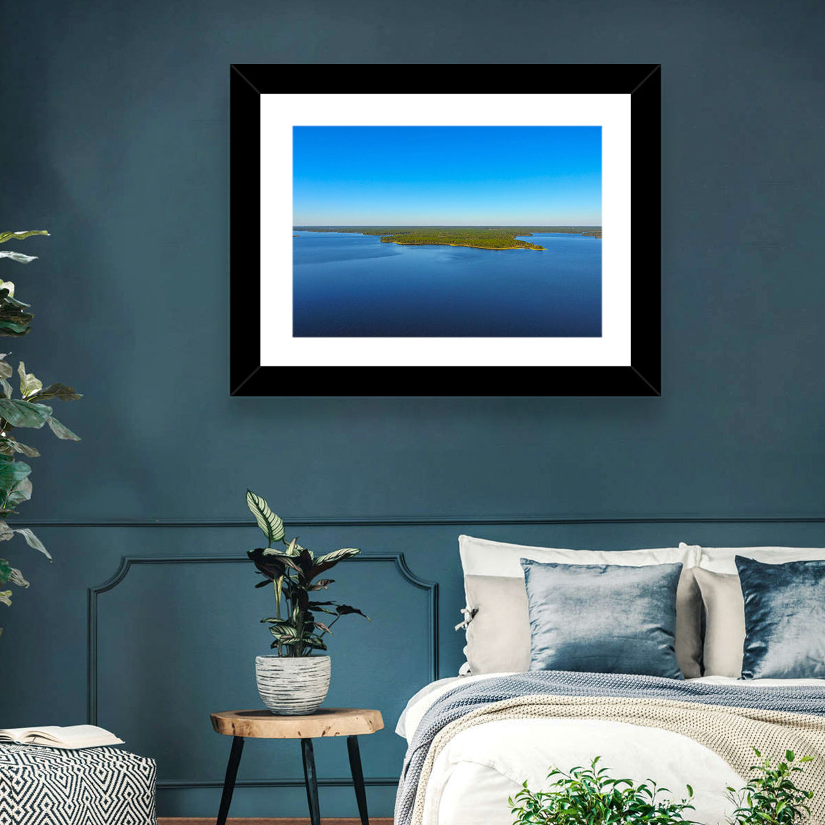 Big Creek Lake Peninsula Wall Art in a room, landscape