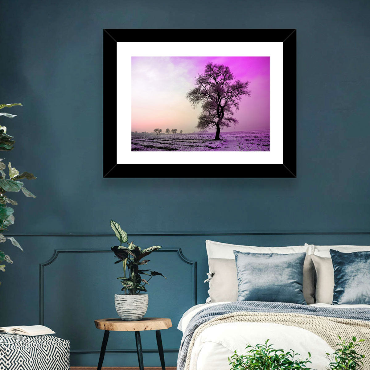 Violet Winter Dawn Tree Wall Art