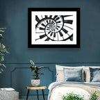 Recursive Spiral Piano Keys Wall Art