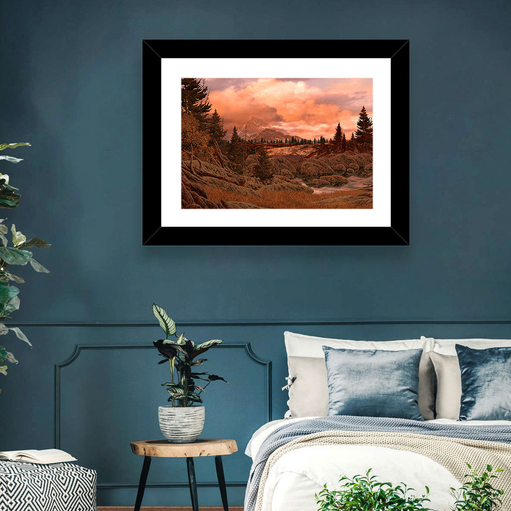 Rocky Mountain Lake at Dusk Wall Art