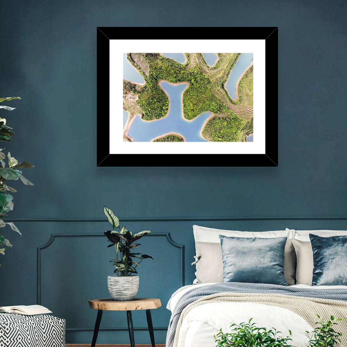 Thousand Island Lake Aerial View Wall Art