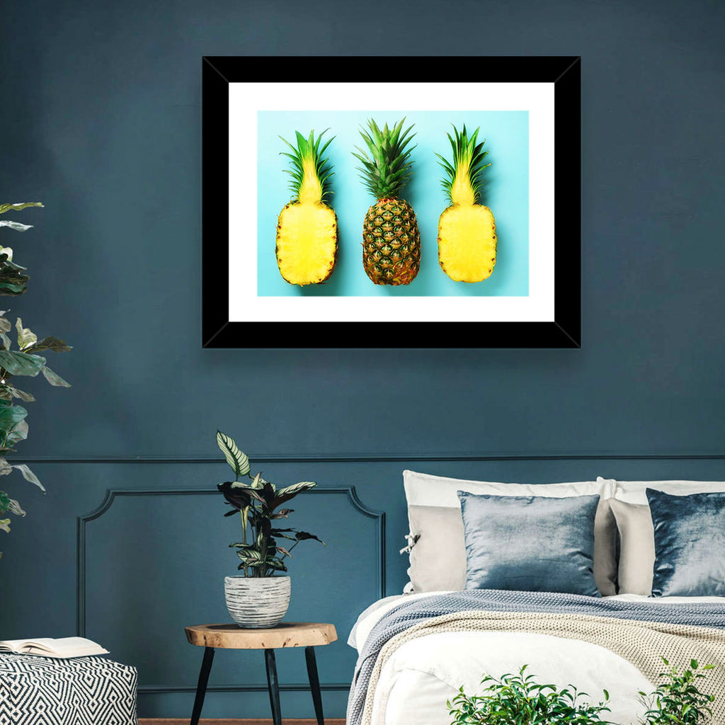Three Pineapples Minimalist Design Wall Art