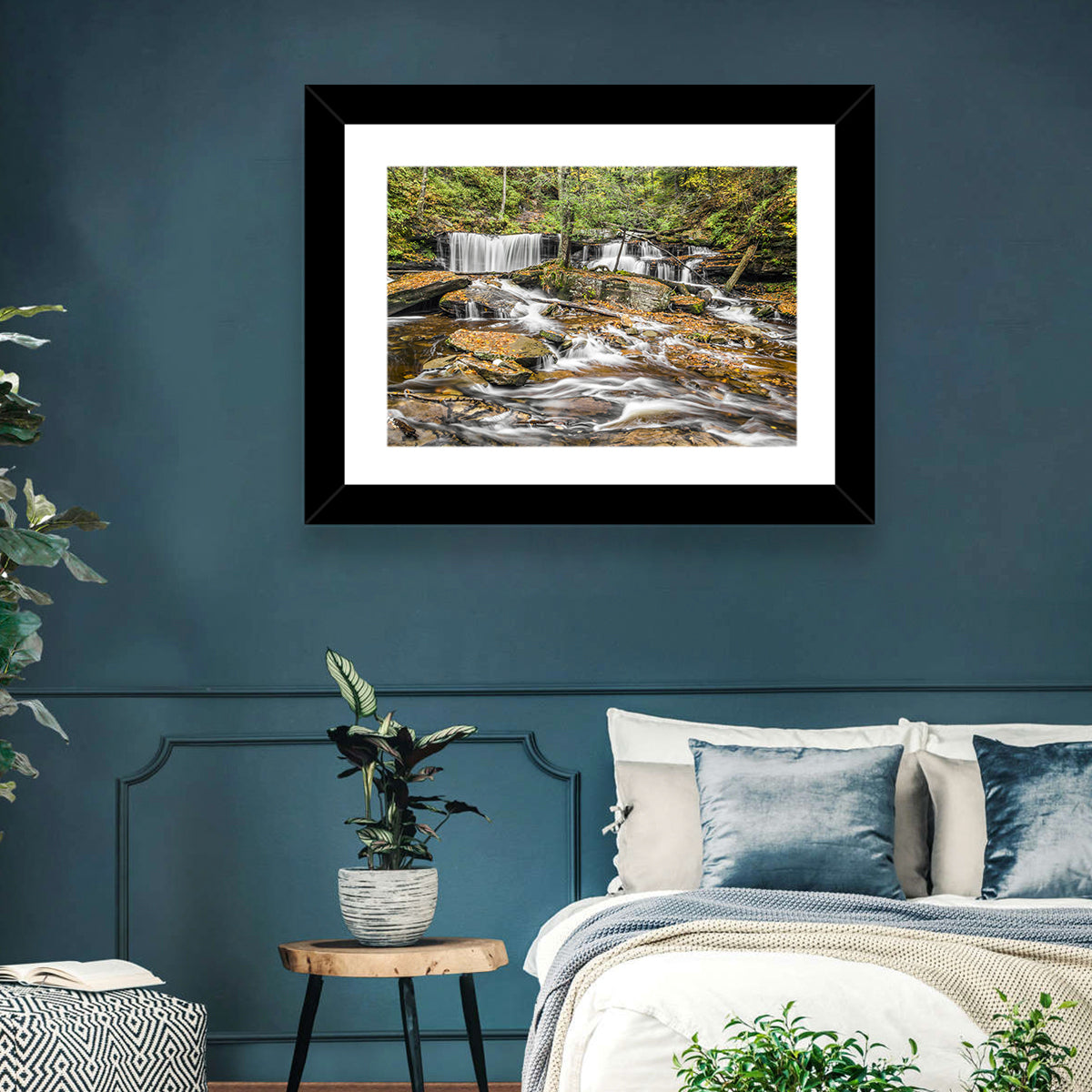 Delaware Falls Wall Art in a room, landscape
