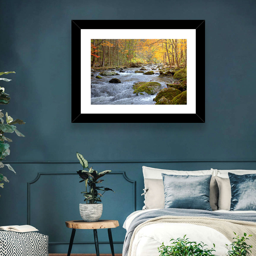 Autumn Mountain Stream Wall Art