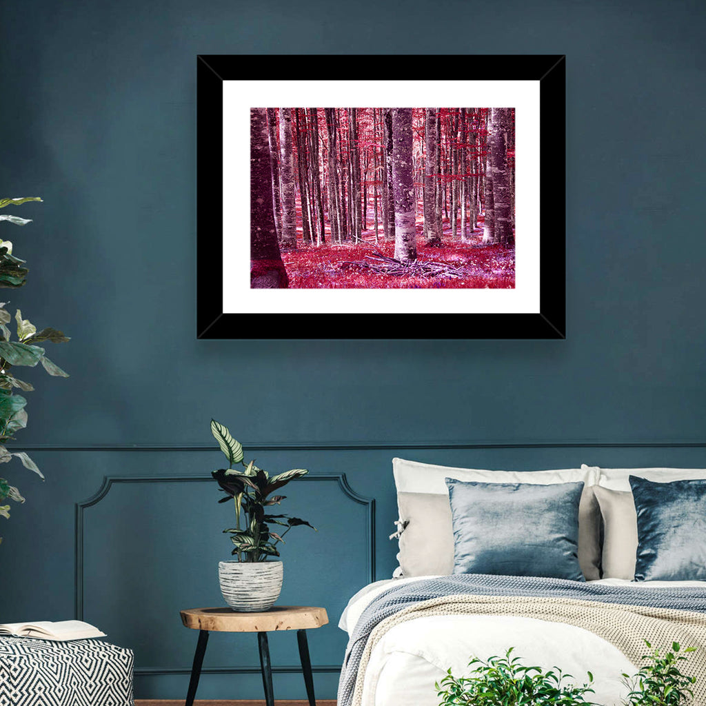 Crimson Woodland Wall Art