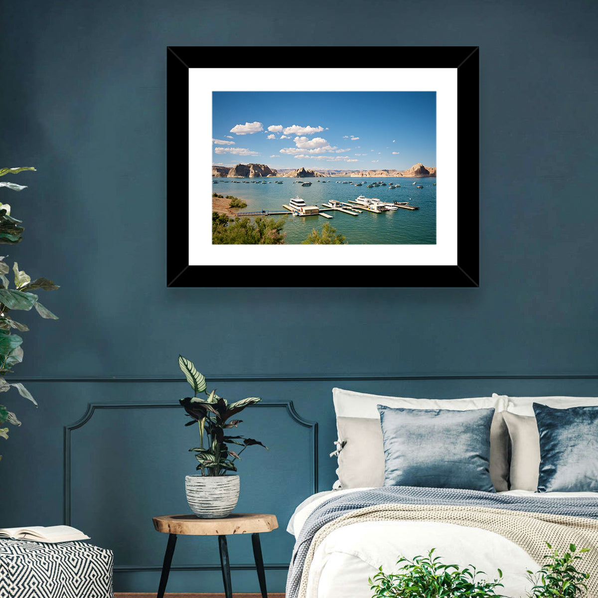Lake Powell Marina, Page Arizona Wall Art in a room, landscape