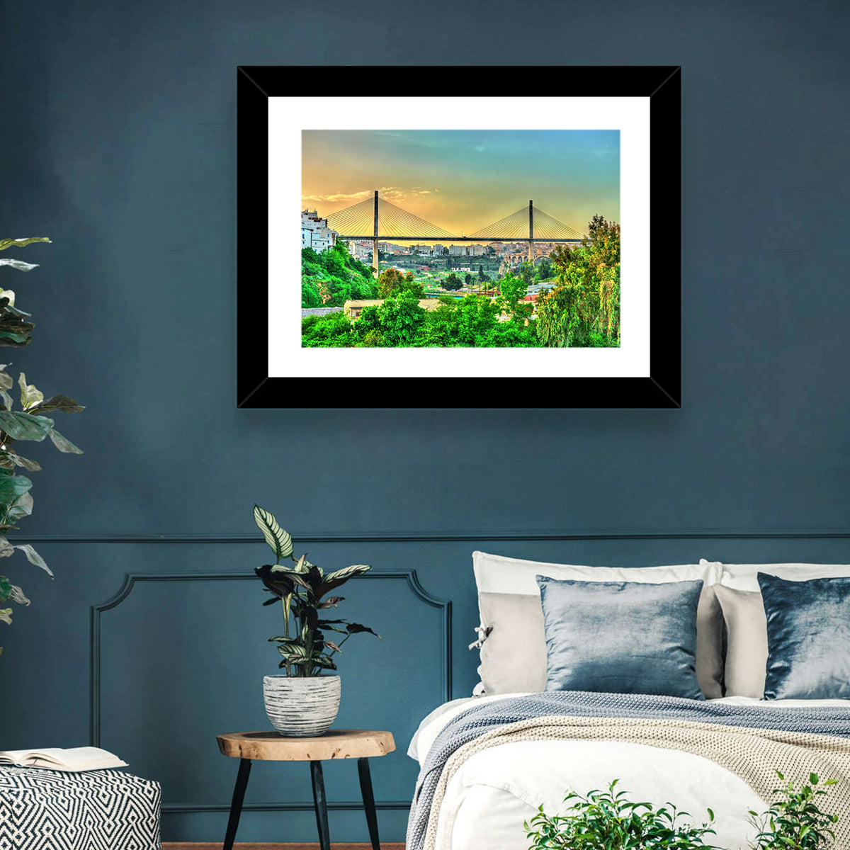 Salah Bey Viaduct at Golden Hour Wall Art in a room, landscape