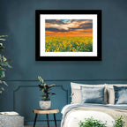 Golden Hour Sunflower Field Wall Art
