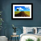 Plowed Field with Lone Tree Wall Art