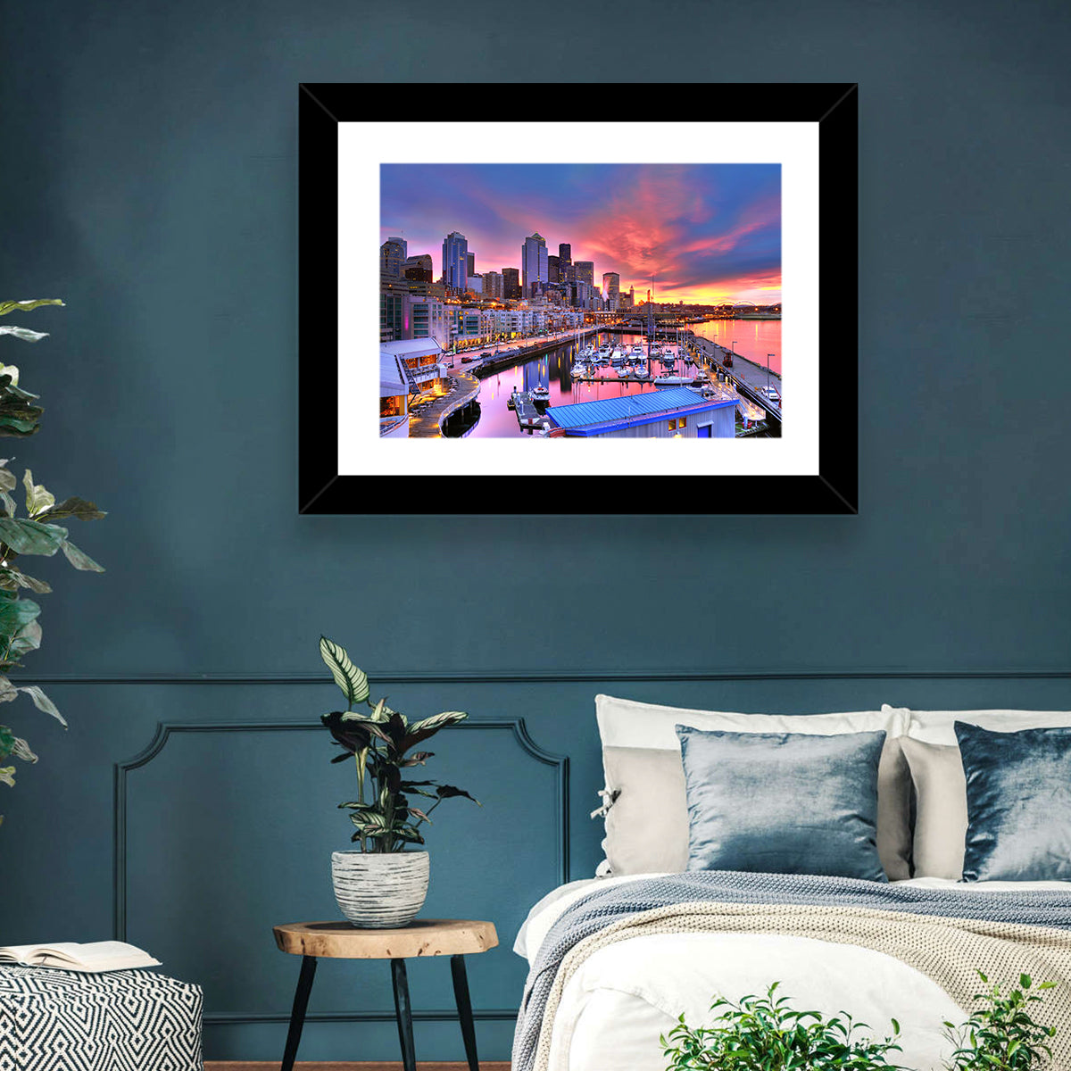 Seattle Skyline at Sunset Wall Art