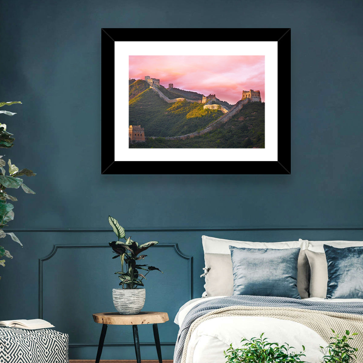 Great Golden Hour Watchtowers Wall Art in a room, landscape