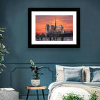 Notre-dame Cathedral at Golden Hour Wall Art