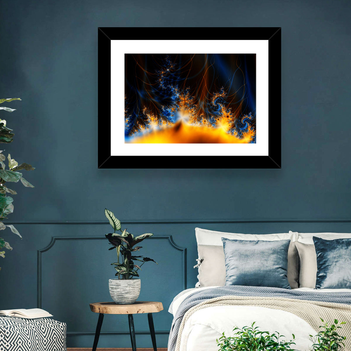 Solar Flames Abstract Wall Art